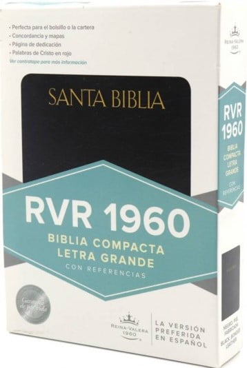 Biblia Rvr 1960 Compacta Letra Grande Negro - Librería En Medellín