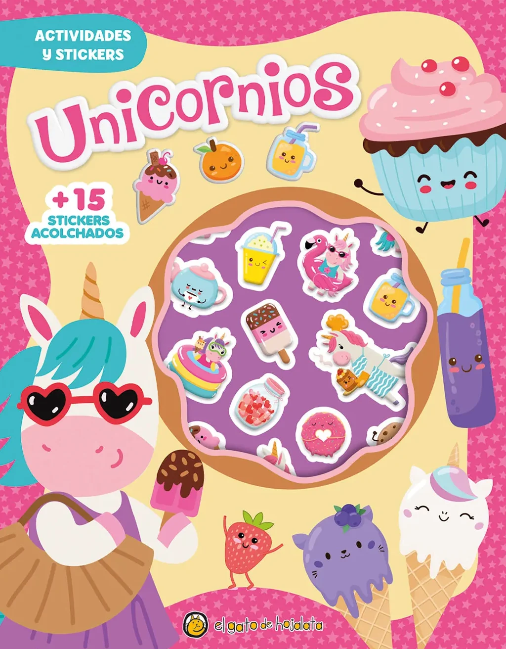 unicornios-actividades-y-stickers-9789878208176 Stickers Acolchaditos: Unicornios - Imagen 1